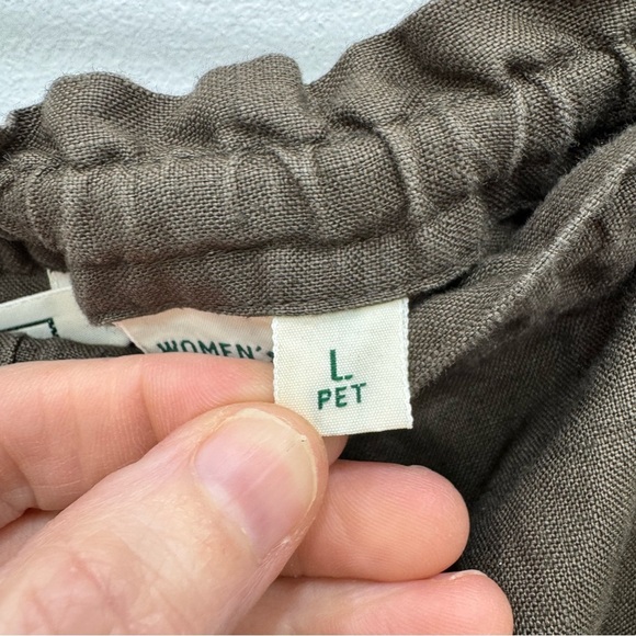 L.L. Bean Women’s Dark Brown 100% Linen Mid-Length Midi Straight Skirt sz Large - Picture 6 of 7